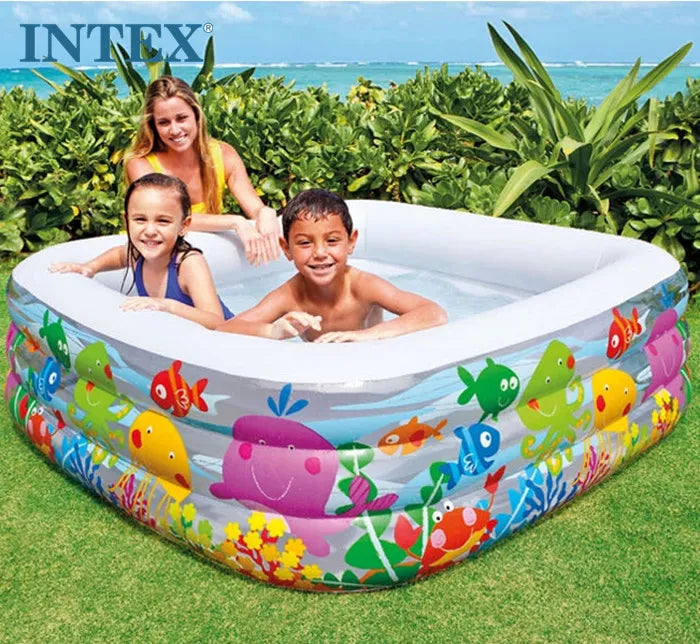 INTEX Inflatable 62X62X19 Clearview Aquarium Pool – 5 Foot 2 Inch × 5 Foot 2 Inch × 1 Foot 7 Inch