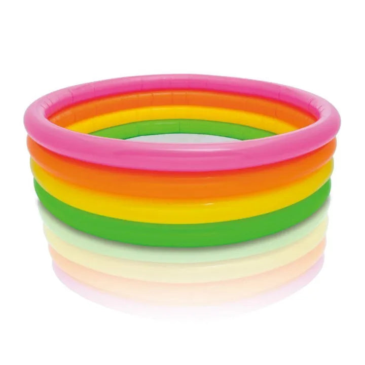 INTEX Inflatable 66X18 Sunset Glow Pool – 5 Foot 6 Inch Wide × 1 Foot 6 Inch Deep