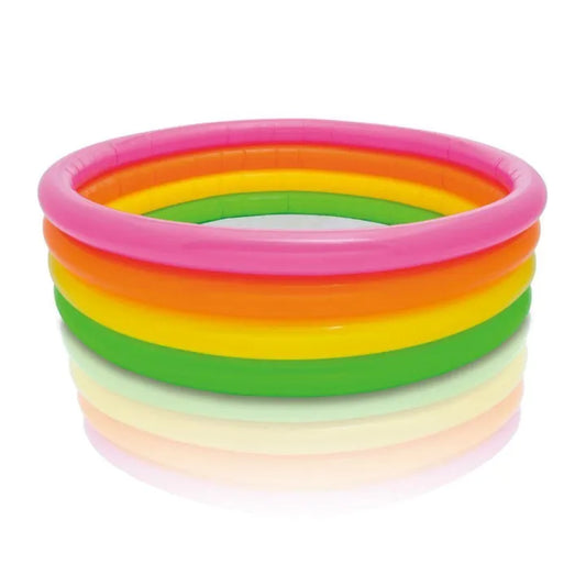INTEX Inflatable 66X18 Sunset Glow Pool – 5 Foot 6 Inch Wide × 1 Foot 6 Inch Deep