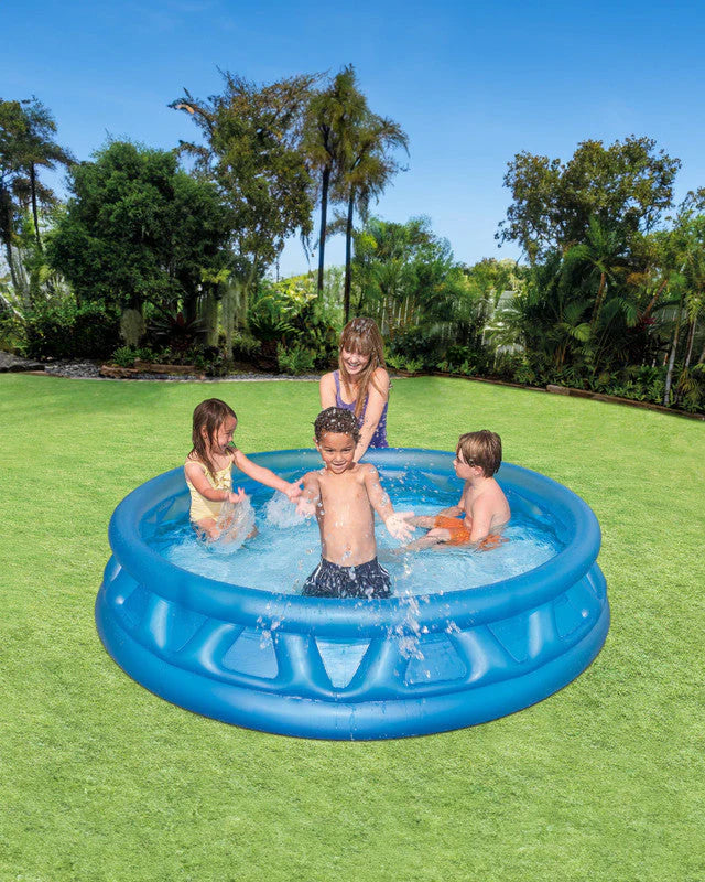 INTEX Inflatable 74X18 Soft Side Pool – 6 Foot 2 Inch Wide × 1 Foot 6 Inch Deep
