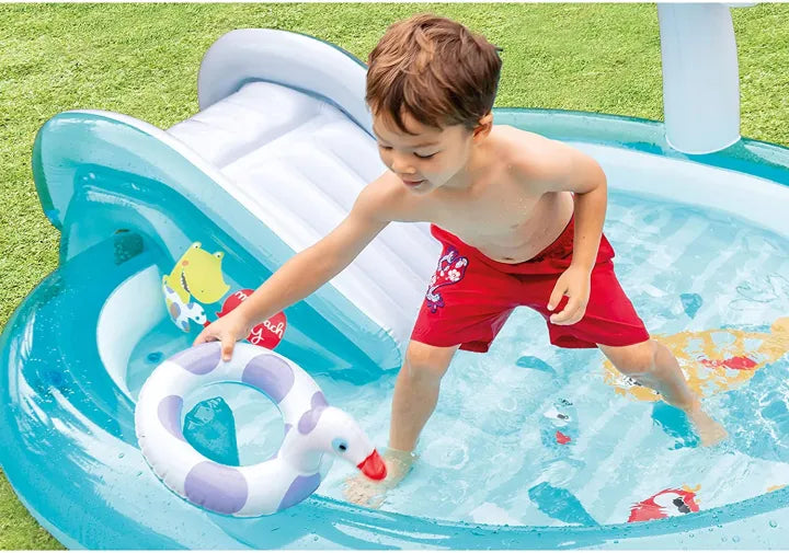INTEX Inflatable 79X67X21 Gator Fun Pool – 6 Foot 7 Inch × 5 Foot 7 Inch × 1 Foot 9 Inch