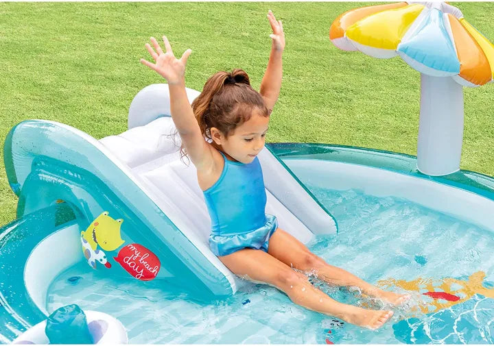 INTEX Inflatable 79X67X21 Gator Fun Pool – 6 Foot 7 Inch × 5 Foot 7 Inch × 1 Foot 9 Inch