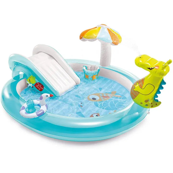 INTEX Inflatable 79X67X21 Gator Fun Pool – 6 Foot 7 Inch × 5 Foot 7 Inch × 1 Foot 9 Inch