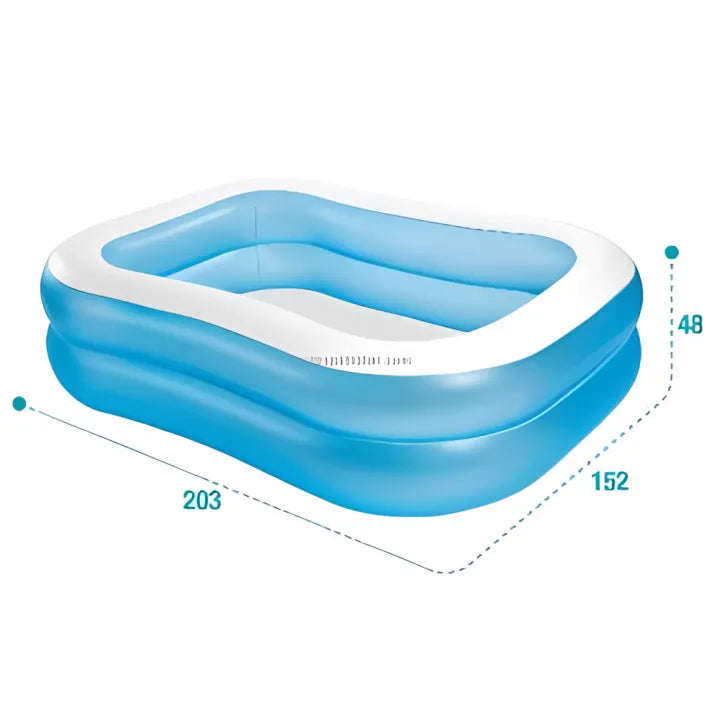 INTEX Inflatable 80X60X17 Family Pool – 6 Foot 8 Inch × 5 Foot × 1 Foot 5 Inch