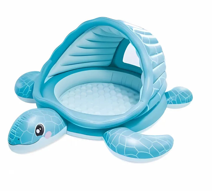 INTEX Inflatable 87X82X38 Turtle Pool – 7 Foot 3 Inch × 6 Foot 10 Inch × 3 Foot 2 Inch