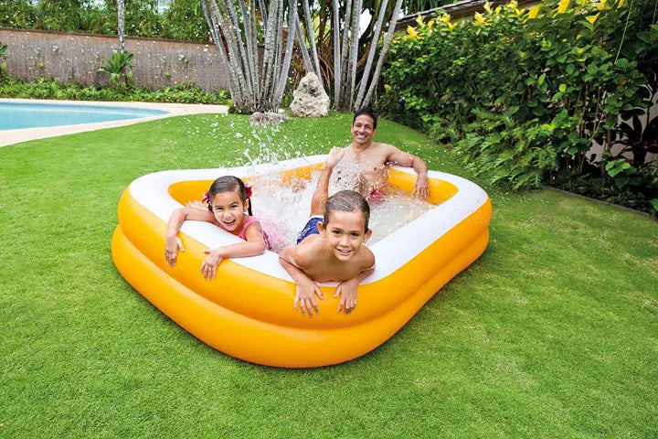 INTEX Inflatable 90X60X19 Mandarin Pool – 7 Foot 6 Inch × 5 Foot × 1 Foot 7 Inch