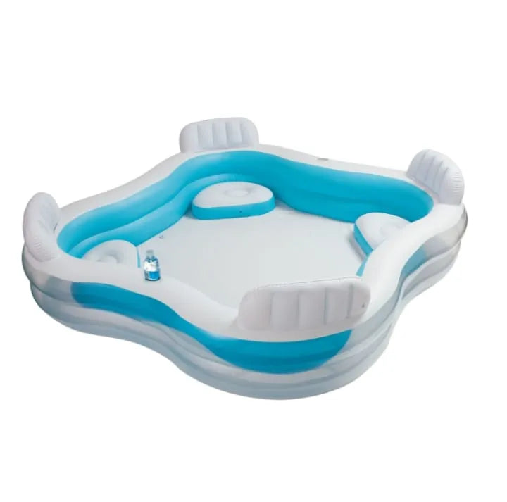 INTEX Inflatable 90X90X26 Family Pool – 7 Foot 6 Inch × 7 Foot 6 Inch × 2 Foot 2 Inch