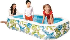 INTEX Inflatable 91X60X19 Rectangular Pool – 7 Foot 7 Inch × 5 Foot × 1 Foot 7 Inch