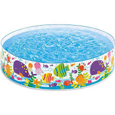 INTEX Inflatable 96X15 Snap Set Pool – 8 Foot Wide × 1 Foot 3 Inch Deep