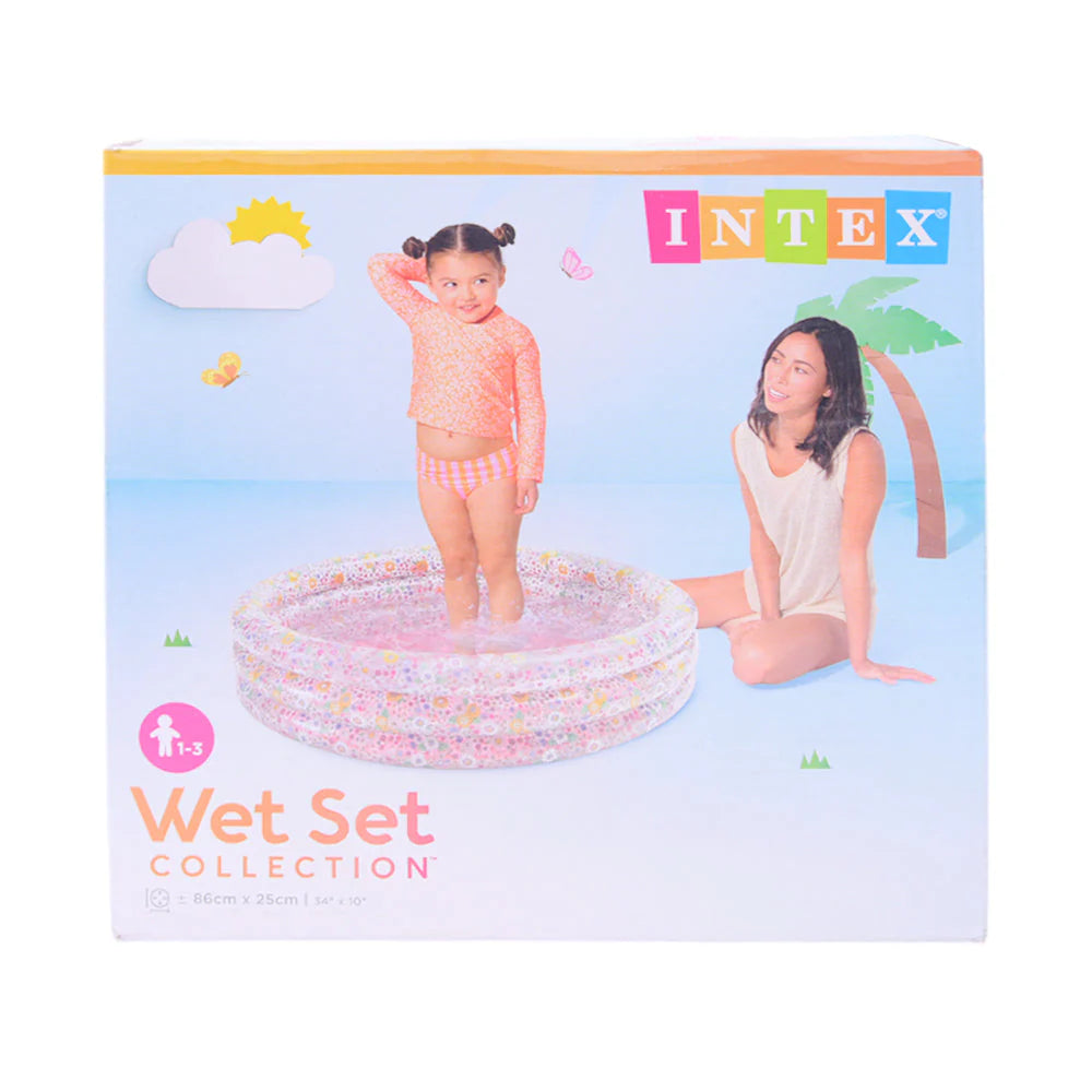 INTEX Inflatable Sweet Blossom Pool – 2 Foot 10 Inch Wide × 10 Inch Deep