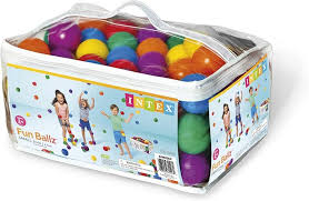 INTEX 8cm Fun Ball Bag – Pack of 100 Colorful Play Balls