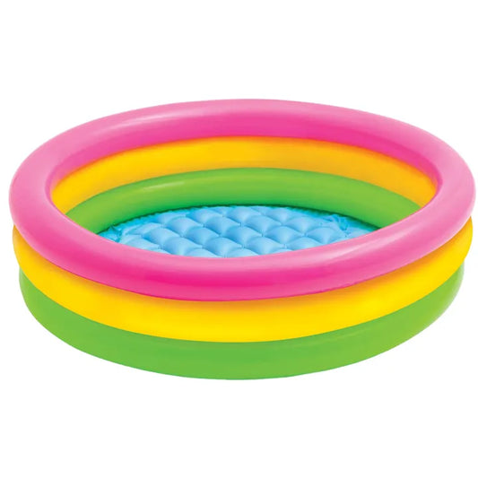 INTEX Inflatable 58X13 Sunset Glow Pool – 4 Foot 10 Inch Wide × 1 Foot 1 Inch Deep