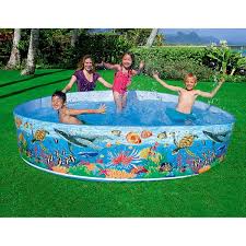 INTEX Inflatable 96X15 Snap Set Pool – 8 Foot Wide × 1 Foot 3 Inch Deep