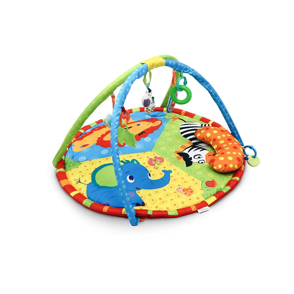 Unisex Baby Play Mat – 4-in-1 with 5 Toys (0–12 Months)